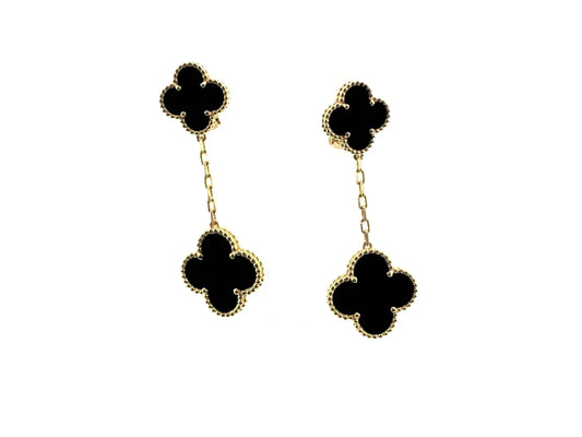 [Glitter Jewelry]CLOVER 2 MOTIFS  EARRINGS (MULTIPLE CHOICESC