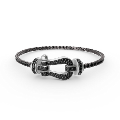 [Glitter Jewelry]FORCE  LARGE HORSESHOE FULL DIAMOND TENNIS BRACELET